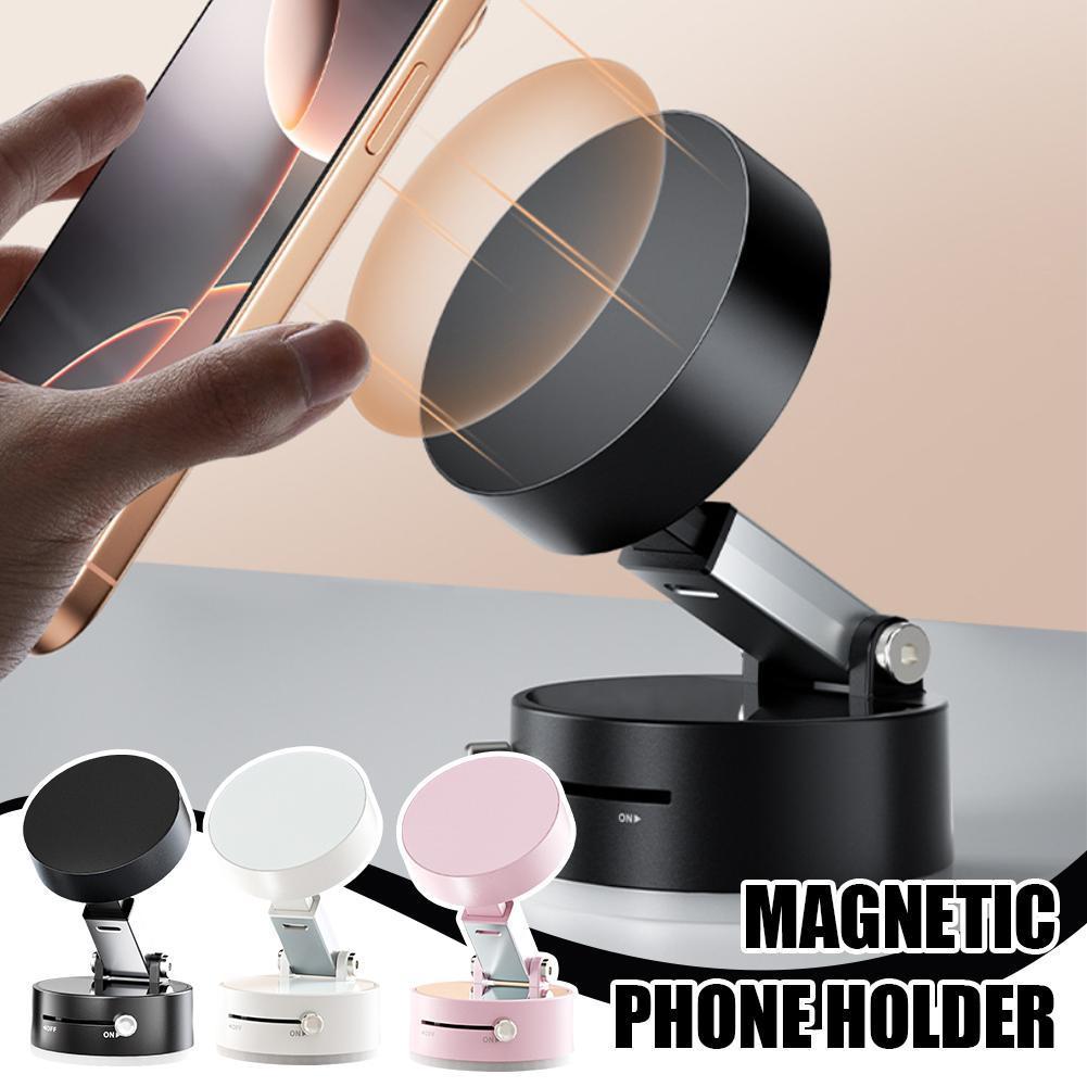 Foldable Magnetic Vacuum Phone Holder