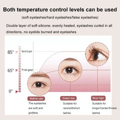 Eyelash Curler Portable Electric Heated Comb Eye Lash Long Lasting Eyelashes Curls Thermal Eyelash Curler