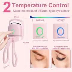 Eyelash Curler Portable Electric Heated Comb Eye Lash Long Lasting Eyelashes Curls Thermal Eyelash Curler