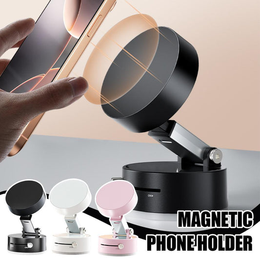 Foldable Magnetic Vacuum Phone Holder